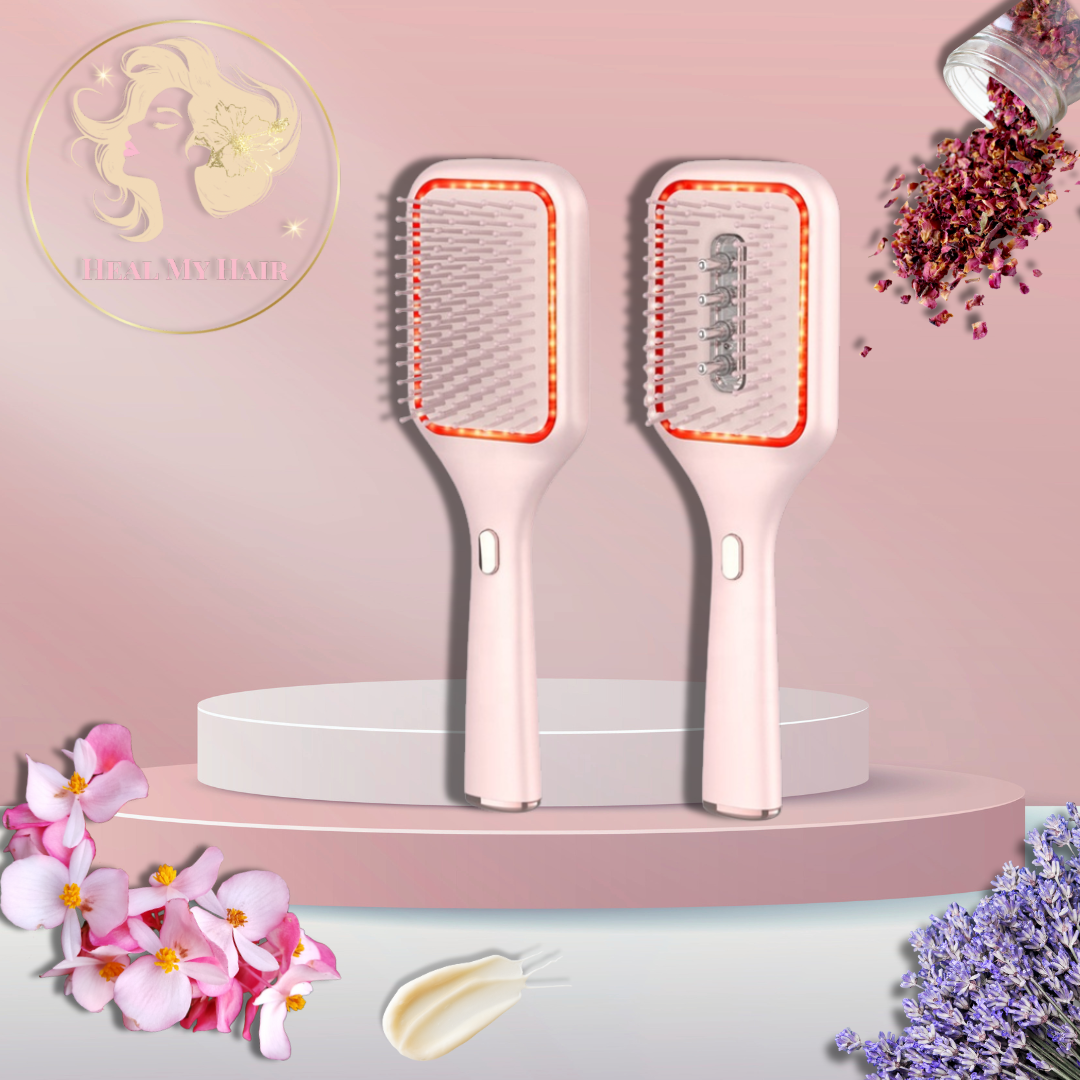 Infrared Oil‑Dispensing Scalp Massage Detangle Brush | Heal My Hair