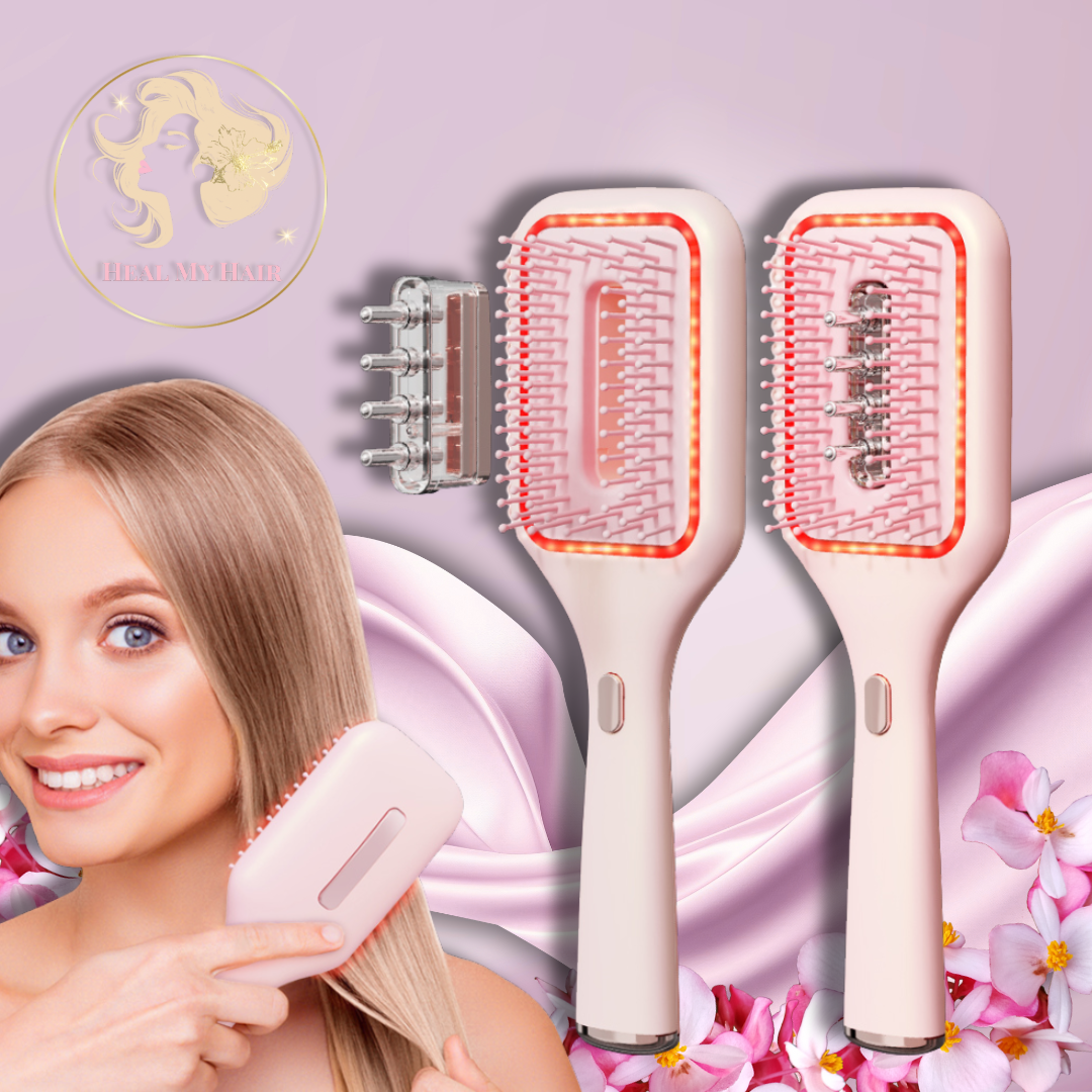 Infrared Oil‑Dispensing Scalp Massage Detangle Brush | Heal My Hair